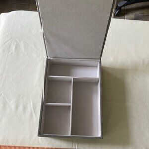NWT Gray Jewelry Box with Padded Lid from At Home Perfect for Dorm Life